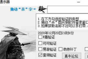 辅助通杀器/支持E盾验证/可可验证/易游验证等