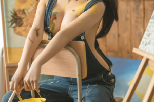 蠢沫沫 – 画室背带裤-绅士版