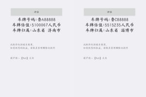 车牌号价值评估1.0(带源码)车牌归属地～车牌价值
