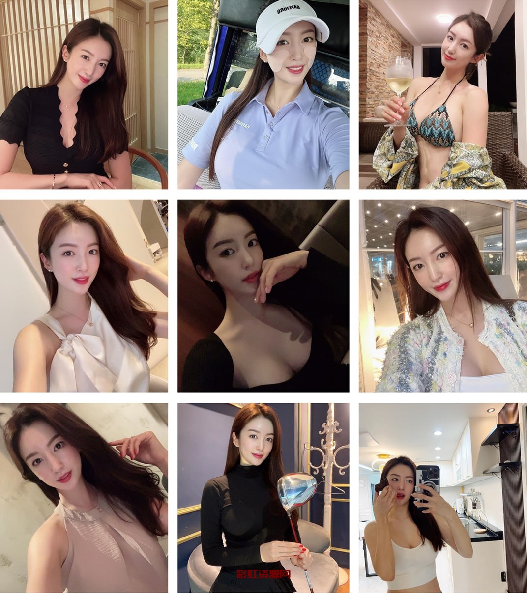 (编号sk237)  #韩国 白富美 日常 生活 旅游 高尔夫1826照片视频260个