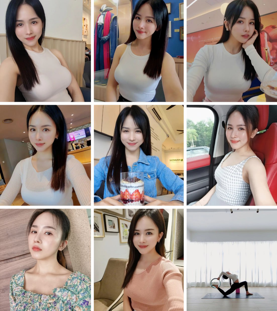 (编号sk266)  #马来西亚 白富美 日常 生活 瑜伽674张照片视频90个