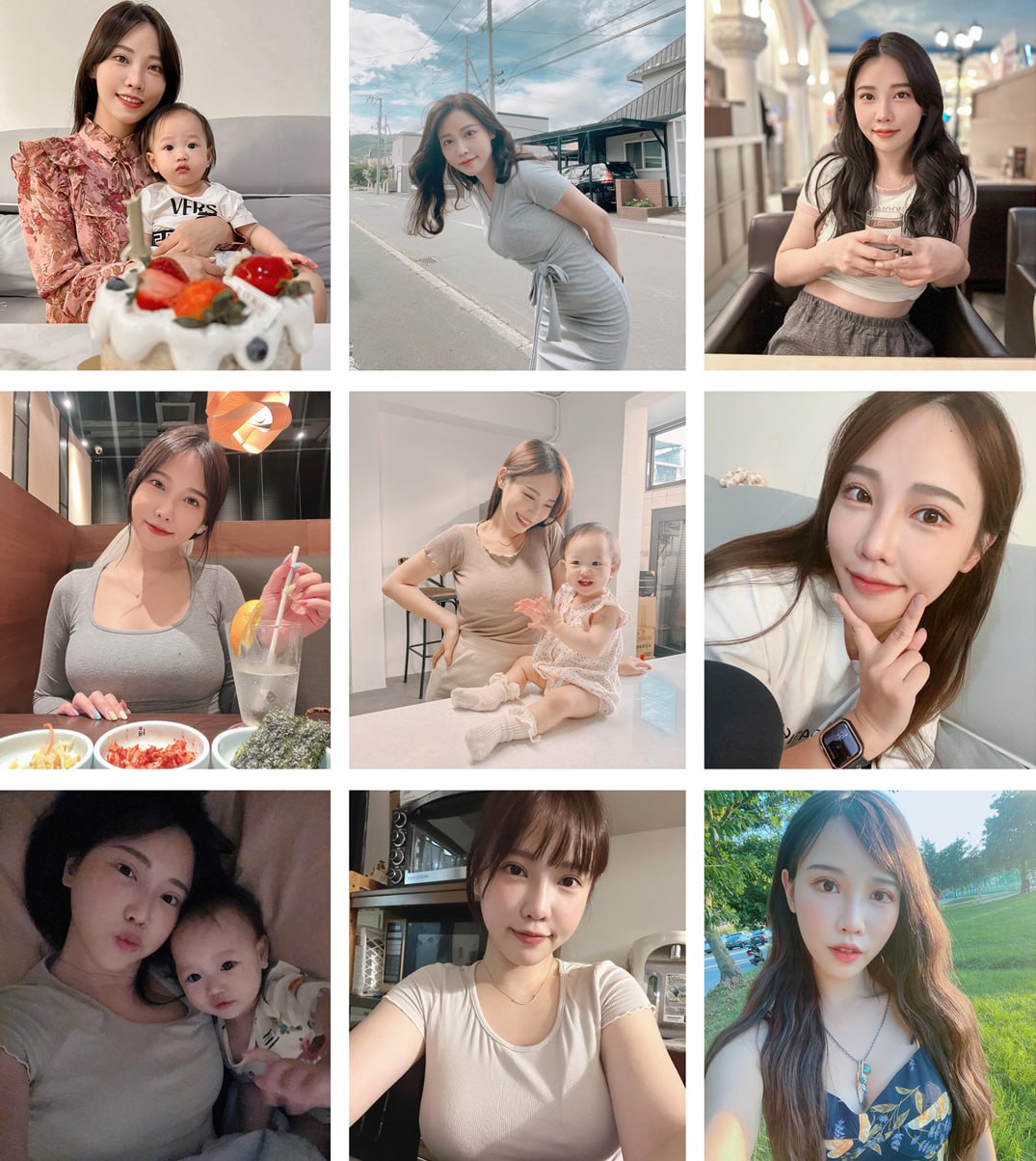 (编号sk215)  #台湾 美女 宝妈 日常 生活 带娃1094张照片视频25个