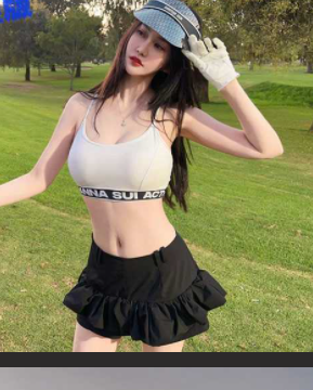 深圳高尔夫媛高甜甜 开价2千一节课的高尔夫私教 长腿细腰大