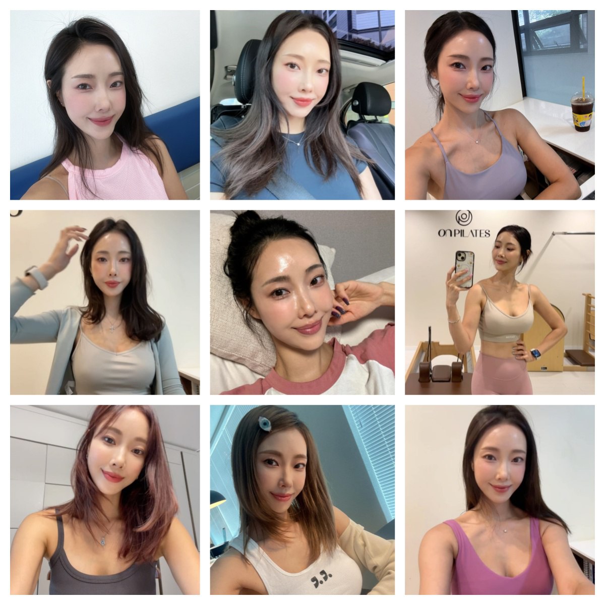 (编号ssk63)  #韩国 宝妈 日常 生活 工作 旅游 自拍多 高尔夫 瑜伽 5771张照片视频1199个（带ig)