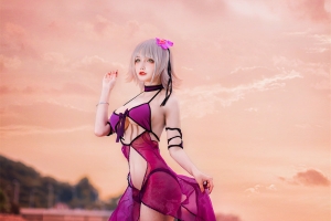 仙九Airi 黑贞德紫纱水着