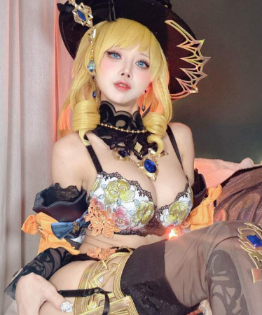 OF极品福利姬 沖田凜花Rinka cos原神娜维娅 性感黑丝cos装