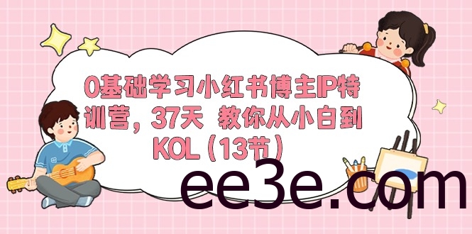 0基础学习小红书博主IP特训营，37天 教你从小白到KOL（13节）
