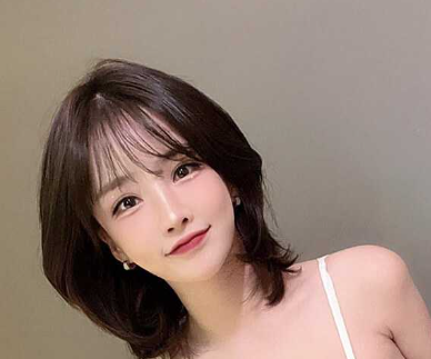 韩国女团成员 BJ 女主播模特 haerni  甜美 9 分超高颜值短发加分，女神非常开